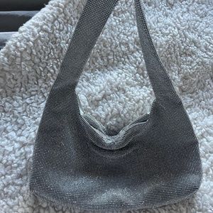 Rhinestone Silver Purse